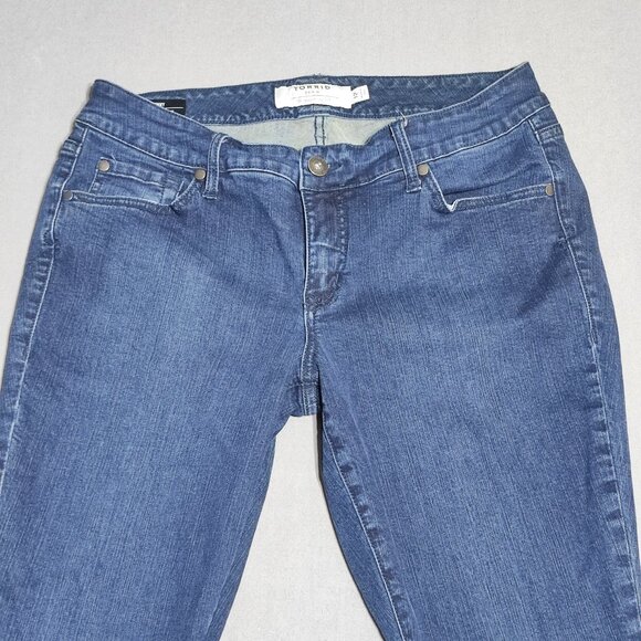 Torrid jeans women's size 12 ink blue colour skinny fit stretchy denim - Picture 2 of 13